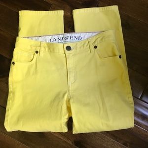 Lands End Yellow Cropped Jeans